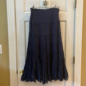 St. Tropez Navy (L) New Without Tags Bo-Ho Tiered Skirt. 
.
